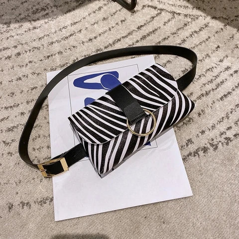 Riñonera Deportiva 2 en 1 de Cuero con Estampado Leopardo - Mini Bolsa de Cintura para Móvil y Monedas 2025