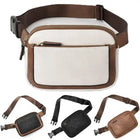 Riñonera Deportiva Mujer - Bolso Cintura Coreano de Cuero Sintético con Ajuste, Clutch y Cartera Multiusos