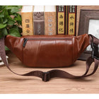 Riñonera Deportiva de Cuero Genuino Estilo Retro - Bolsa de Cintura y Hombro