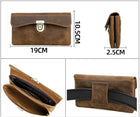 Riñonera Deportiva de Cuero Crazy Horse con Protección RFID y Cierre Multifuncional
