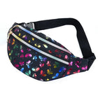 Riñonera Deportiva Colorida con Doble Cremallera - Bolsa de Cintura para Festivales y Uso Diario