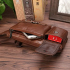 Riñonera Deportiva de Cuero Genuino para Hombre - Bolso Bandolera Ajustable