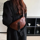 Riñonera Deportiva de Cuero Suave para Mujer - Bolso Cruzado y Bandolera