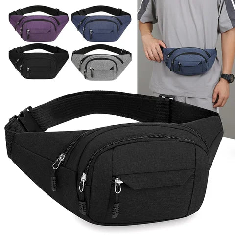 Riñonera Deportiva Impermeable de Gran Capacidad - Bolsa de Cintura Multifuncional para Hombre y Mujer