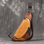 Riñonera de Moda para Hombre de Cuero Genuino - Bolso Pecho Elegante