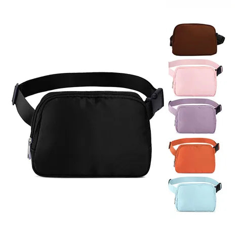 Riñonera Deportiva Negra 2024: Bolsa de Cintura Ajustable Unisex