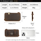 Riñonera de Cuero Genuino para Hombre - Bolsa para Teléfono 6.7