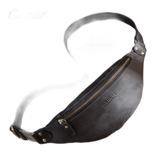 Riñonera de Cuero Premium para Hombre - Bolso de Piel Elegante