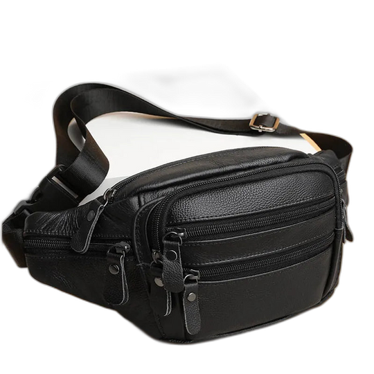 Riñonera de Cuero Genuino para Hombre - Bolso de Piel Elegante