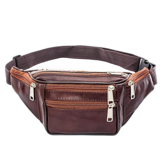 Riñonera de Cuero para Hombre - Bolso de Piel de Vestir Elegante