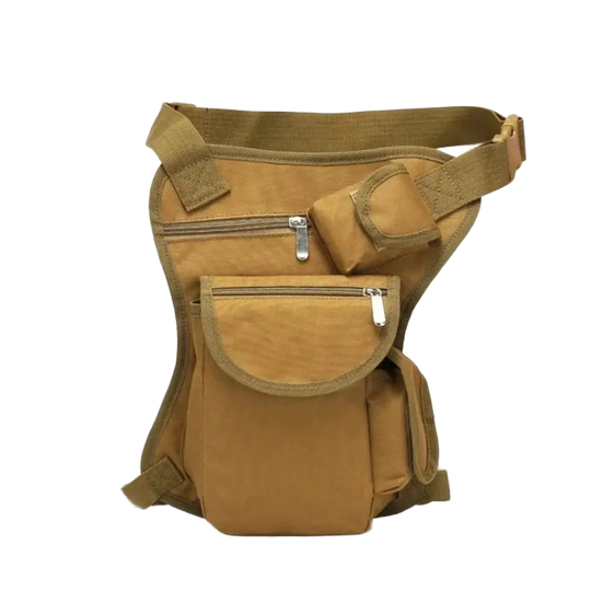 Riñonera de Pierna para Moto y Motoristas - Bolso Lateral Gris