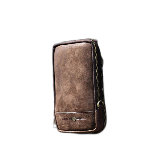 Riñonera de Cuero Genuino para Hombre - Bolso de Piel de Vestir Elegante