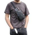 Riñonera de Cuero para Hombre - Bolso de Piel de Vestir Mini y Elegante