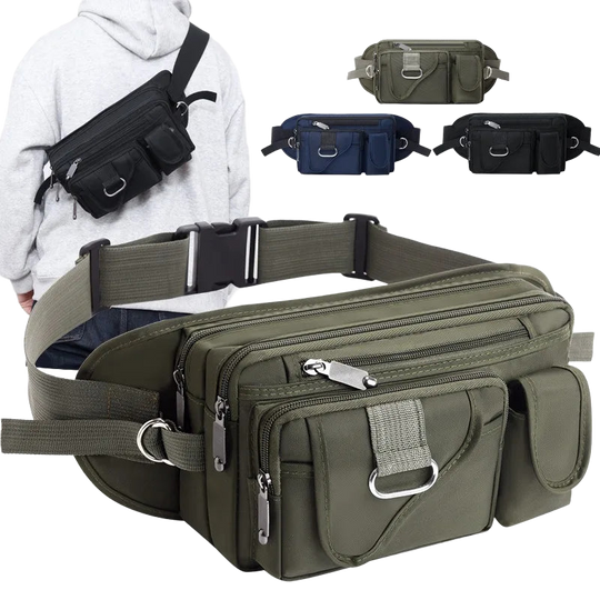 Riñonera Deportiva para Hombre - Grande y Espaciosa