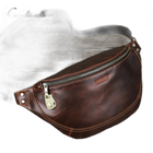 Riñonera de Cuero para Hombre - Bolso de Piel de Vestir Mini Elegante
