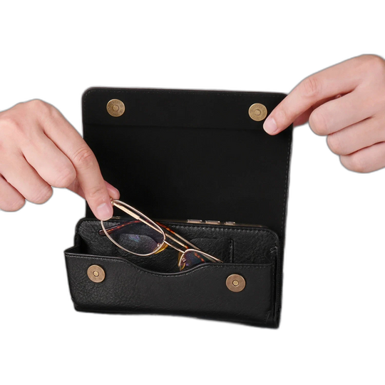 Riñonera de Cuero para Hombre - Bolso de Piel de Vestir Grande y Elegante