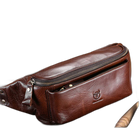 Riñonera de Cuero Vintage para Hombre - Bolso de Piel de Vestir