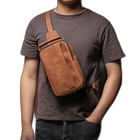 Riñonera de Cuero Vintage para Hombre - Bolso de Piel de Vestir