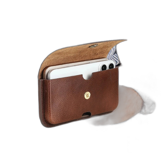 Riñonera de Cuero Genuino para Hombre - Bolso de Piel de Vestir Elegante