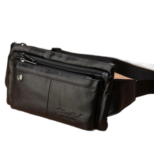 Riñonera de Cuero Vintage para Hombre - Bolso de Piel de Vestir Elegante