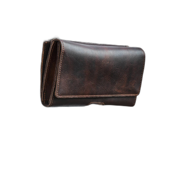 Riñonera de Cuero para Hombre - Bolso de Piel de Vestir Mini Elegante