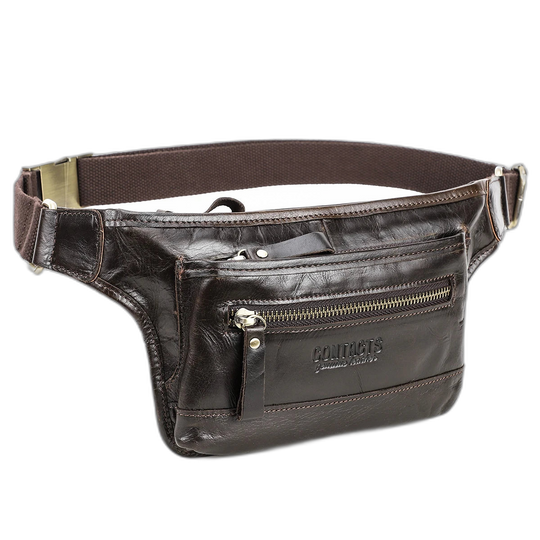 Riñonera de Cuero para Hombre - Bolso de Piel de Vestir Premium