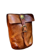 Riñonera de Cuero Vintage para Hombre - Bolso de Piel de Vestir Mini