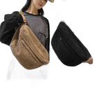 Riñonera de Cintura para Mujer - Bolso Bandolera de Pana Grande y Casual