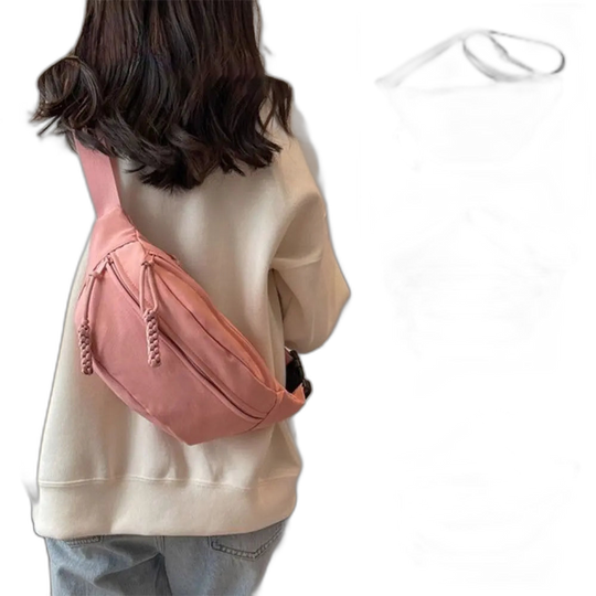 Riñonera de Cintura para Mujer - Bolso Bandolera Casual Grande