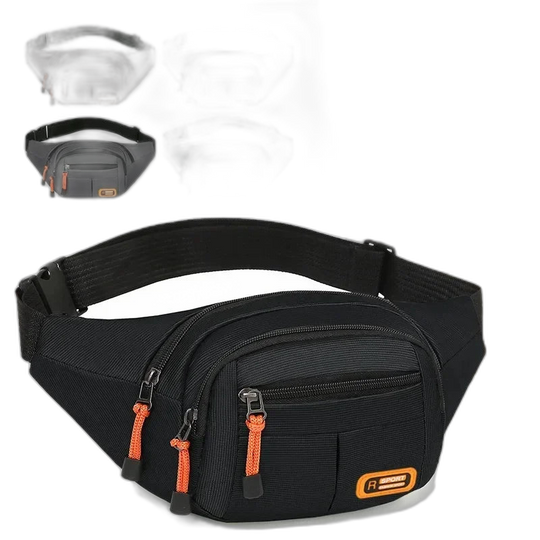 Riñonera Grande Unisex - Bolso Bandolera Casual Espacioso