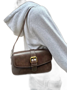 Riñonera Mujer Vintage Marrón - Bolso Bandolera Casual de Cintura