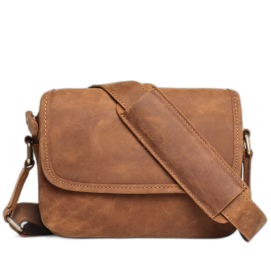 Riñonera de Cuero Piel Unisex - Bolso Vintage Mini para Vestir