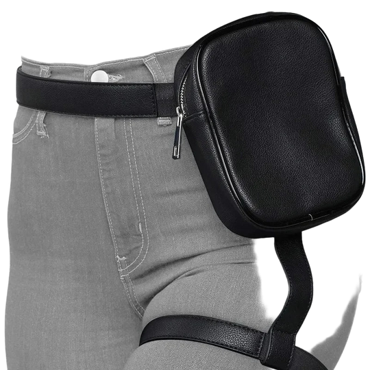 Riñonera de Pierna para Moto y Motoristas - Bolso Lateral Negro