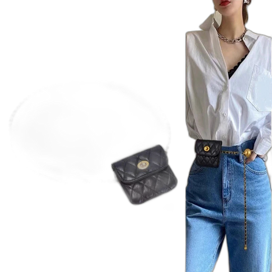 Riñonera de Cuero para Mujer - Bolso de Piel de Vestir Elegante