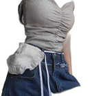 Riñonera de Cintura para Mujer - Bolso Bandolera Casual Color Blanco