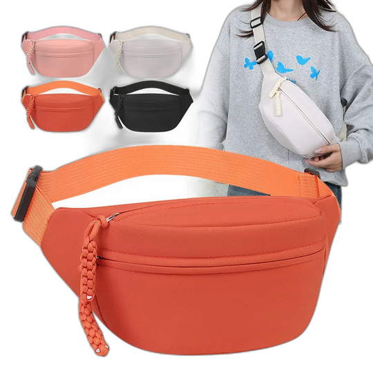 Riñonera de Cintura para Mujer - Bolso Bandolera Grande de Nylon