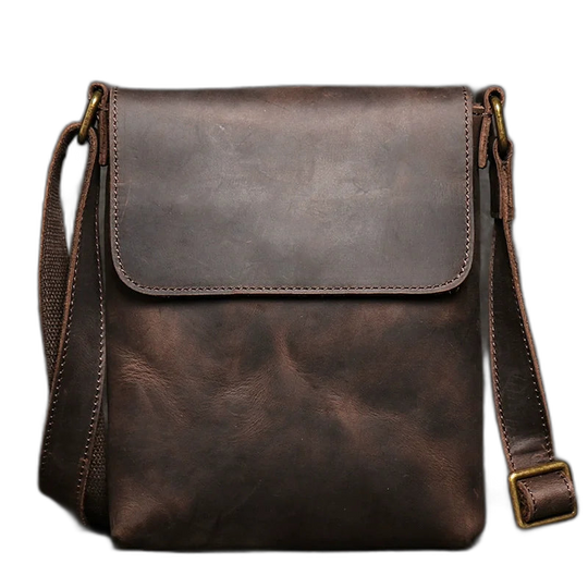 Riñonera de Cuero Vintage para Hombre - Bolso de Piel Grande y Elegante