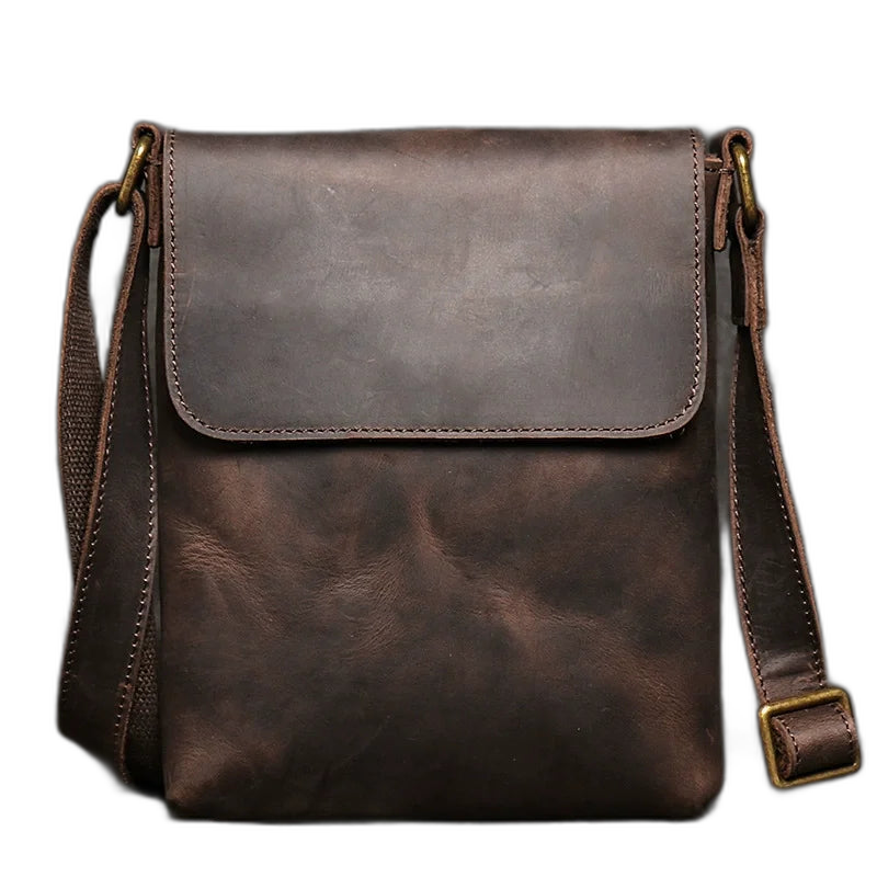 Riñonera de Cuero Vintage para Hombre - Bolso de Piel Grande y Elegante
