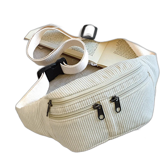 Riñonera Deportiva Unisex de Pana - Bolso Bandolera Casual para Hombre y Mujer