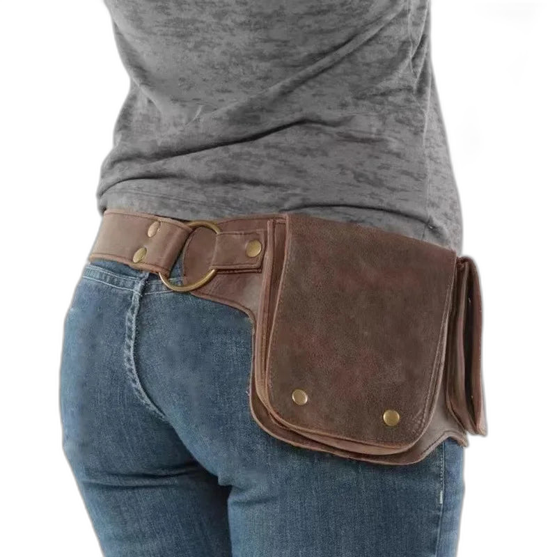 Riñonera Deportiva Unisex Vintage - Bolso Bandolera Casual para Cintura