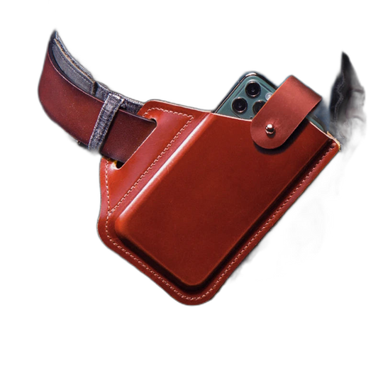 Riñonera Grande de Cuero Unisex - Bolso de Piel de Vestir Elegante