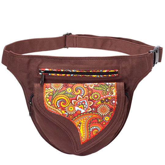 Riñonera de Cintura para Mujer - Bolso Bandolera Casual Grande de Lona