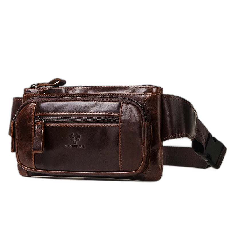 Riñonera de Cuero Vintage para Hombre - Bolso de Piel Elegante