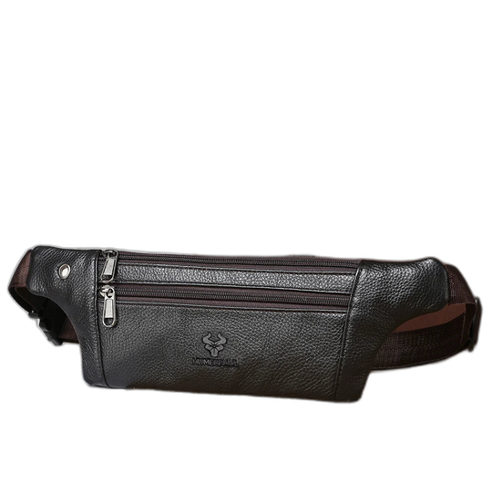 Riñonera de Cuero Vintage para Hombre - Bolso de Piel de Vestir