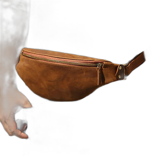 Riñonera de Cuero para Hombre - Bolso de Piel de Vestir Mini