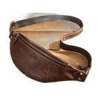 Riñonera de Cuero para Hombre - Bolso de Piel de Vestir Grande y Elegante