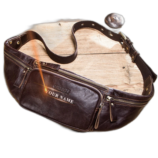 Riñonera de Cuero para Hombre - Bolso de Piel de Vestir Premium