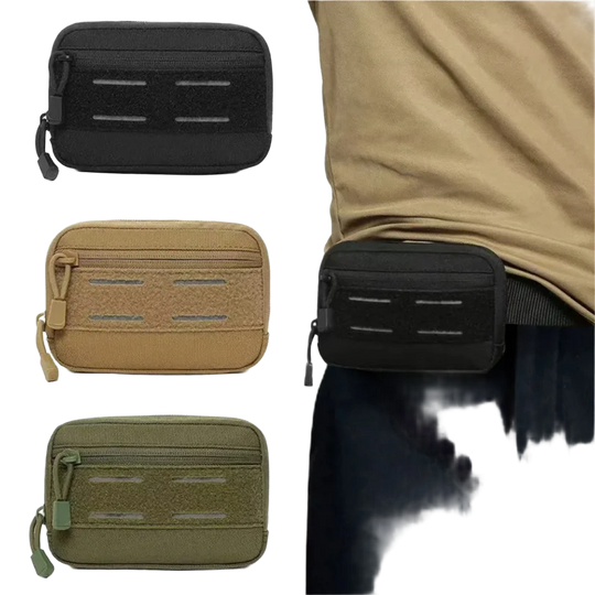 Riñonera Deportiva Táctica Molle con Bolsa Admin para Herramientas EDC y Accesorios Multifuncional para Camping y Caza