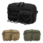 Riñonera Deportiva Táctica de Nylon 1000D - Bolsa EDC Modular con Organizador MOLLE