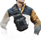 Riñonera Táctica para Hombre - Mochila Bandolera Sling MOLLE para Camping, Senderismo y Pesca